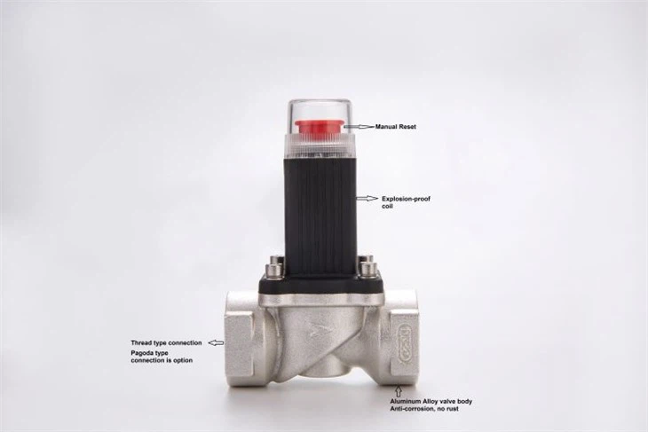 Valv ta 'l-Emerġenza tal-Aluminju tal-Gass Valv tas-Solenojd tal-Gass
